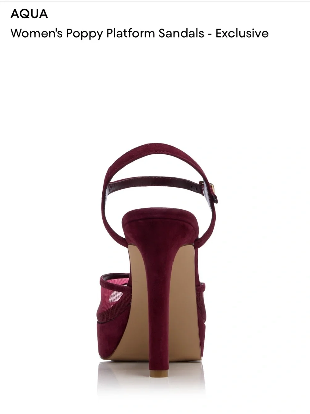 🍷 BRAND NEW AQUA POPPY PLATFORMS SIZE 8.5 - in BORDEAUX 🍷